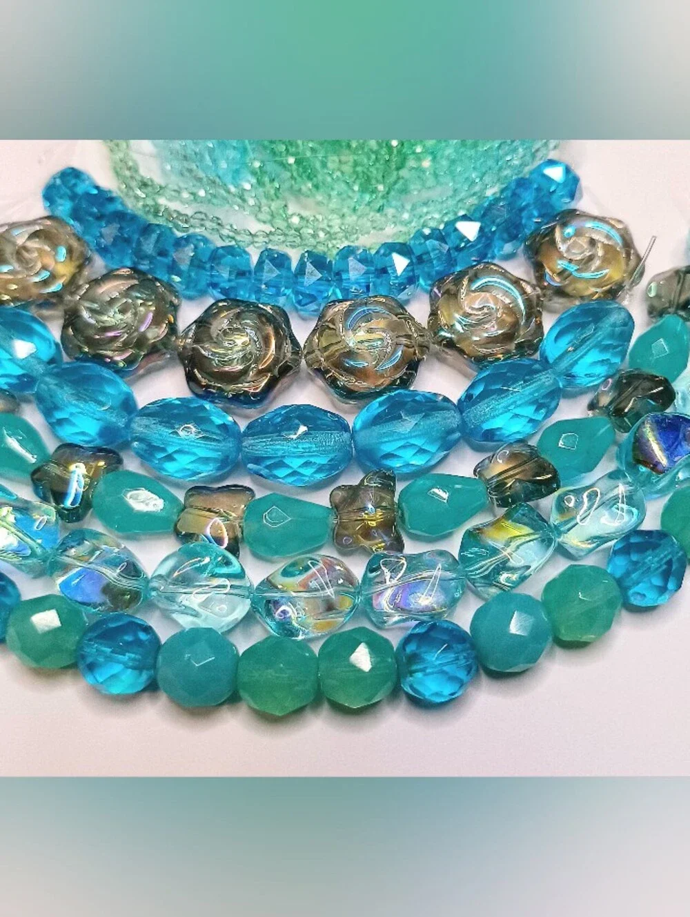 Glass Bead strands for jewelry making - Picture 2 of 5